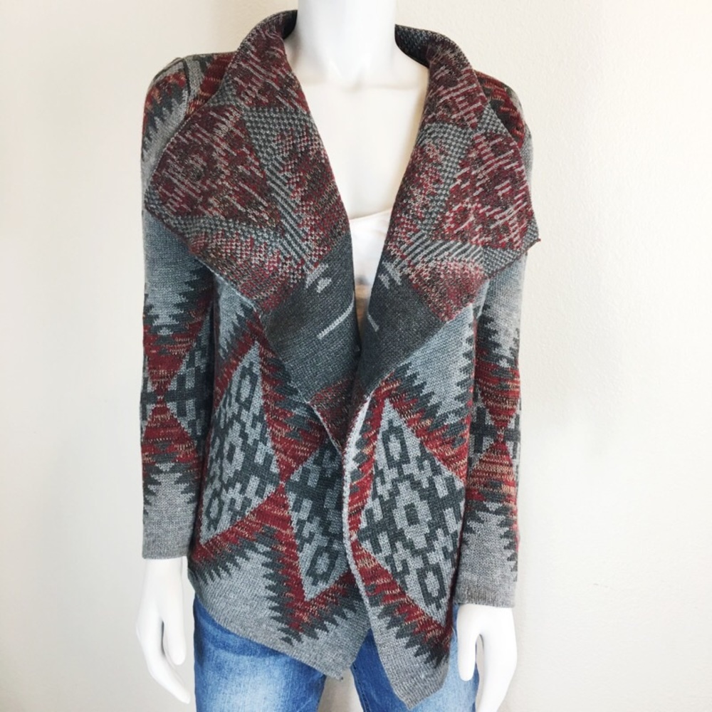Eleven Star Tribal Print Boho Cardigan Sweater